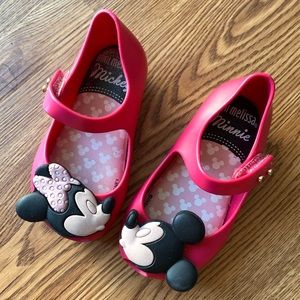 Mini Melissa Mickey and Minnie Toddler Shoes 6